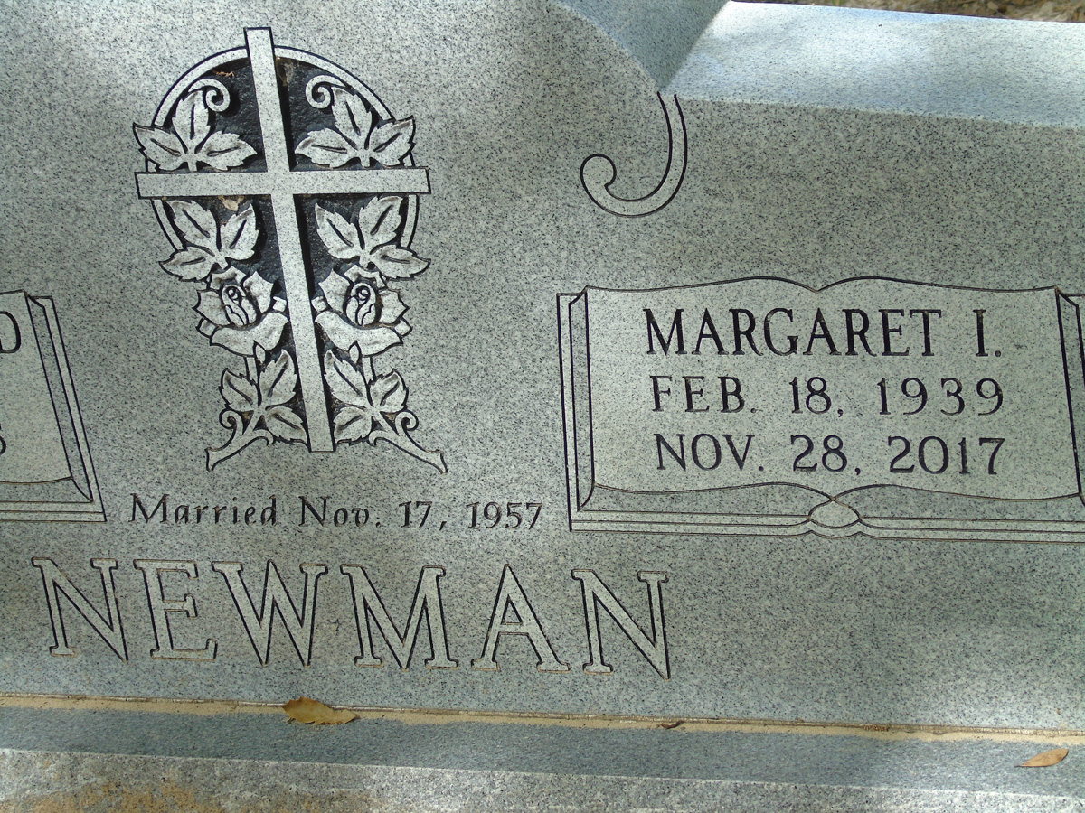 Headstone for Newman, Margaret I